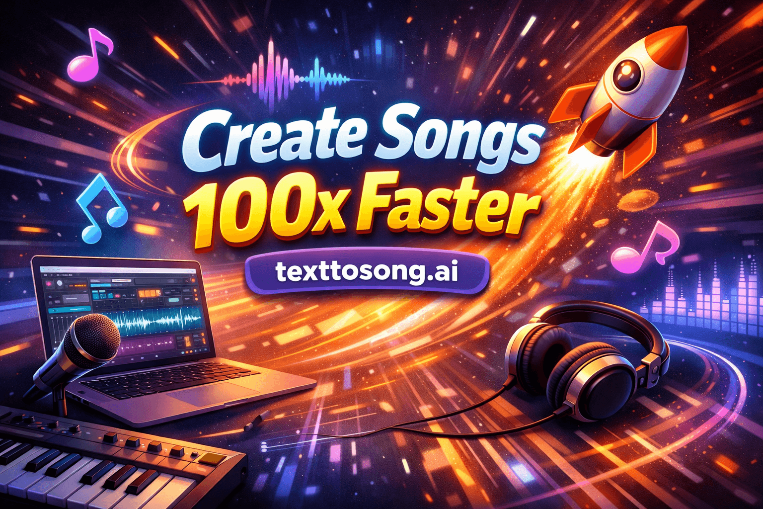 AI song generator produces full tracks in seconds