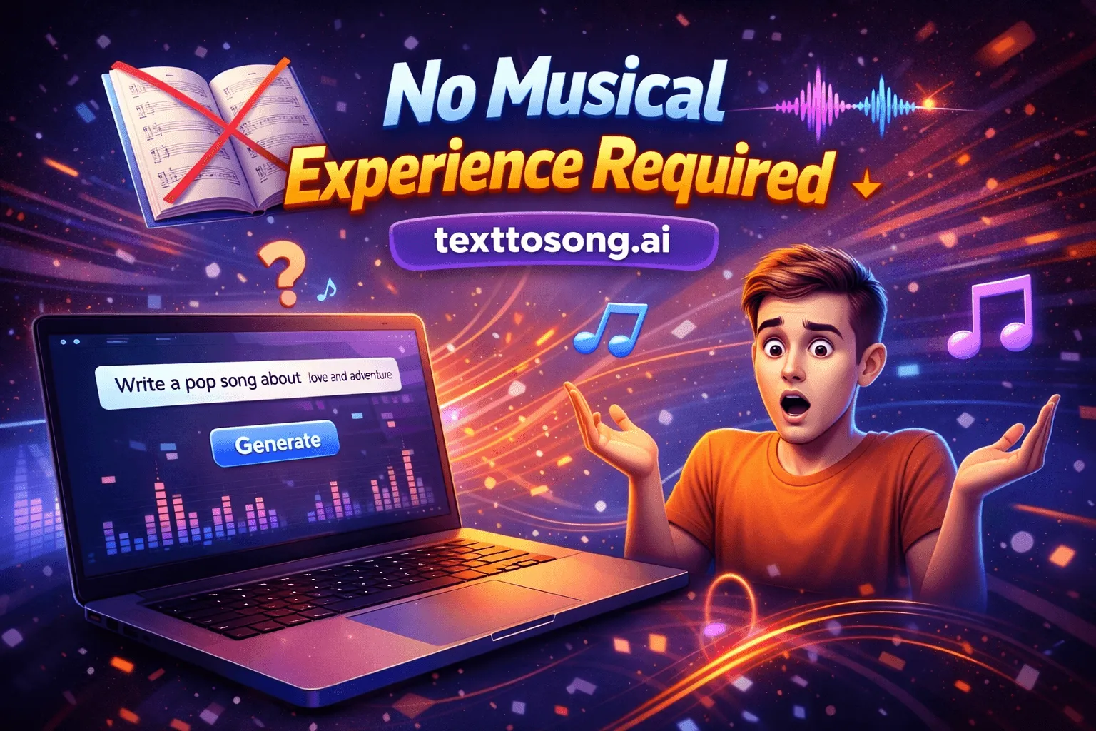 Easy text to song creation for beginners